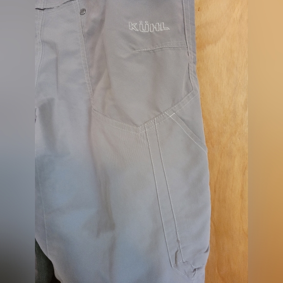 KUHL Khaki Gray Liberator Convertible Stealth Zip Cargo Pants Size 32x32 - Picture 10 of 13